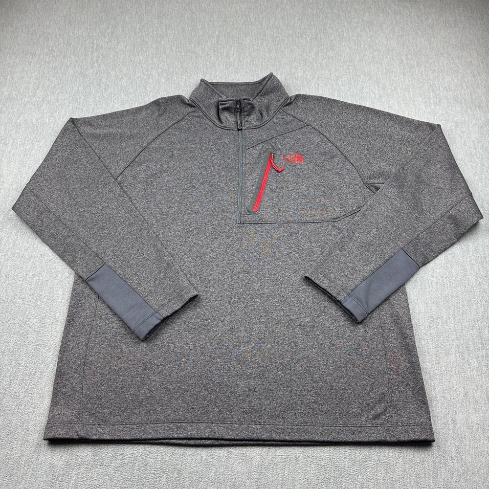 The North Face Men XL Gray Canyonlands Sweatshirt 1/4 Zip Pullover Hiking Jacket